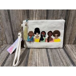 Most Wanted Gorgeous Canvas Clutch Wristlet Wallet Travel Makeup Bag